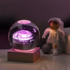 Arenzza 3D Galaxy Crystal Ball Nightlight decor lamp with a vibrant galaxy design, perfect for home decor and ambient lighting.