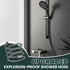 Upgraded Arenzza explosion-proof braided shower hose with anti-leak design, suitable for household bathroom use.