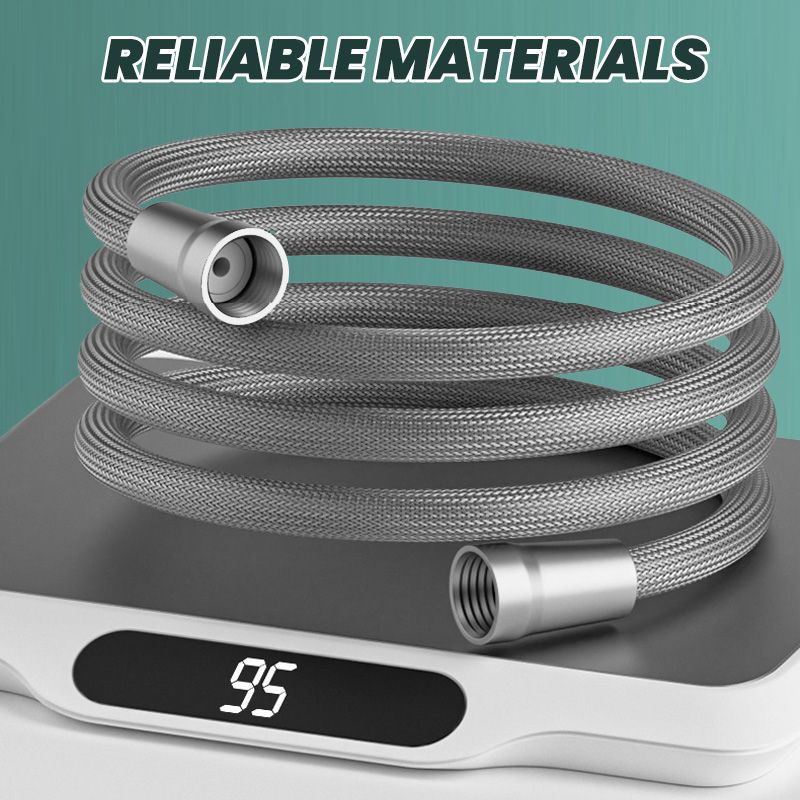 Arenzza explosion-proof braided shower hose with anti-leak design, featuring durable metal fittings and flexible construction.