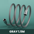 Arenzza upgraded explosion-proof braided shower hose with anti-leak design, showcasing its durable, flexible construction for household use.