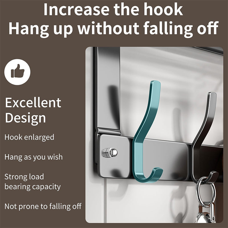 Arenzza over-the-door hook with basket for kitchen or houseware, space-saving, strong, tool-free installation on door.