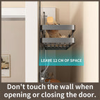 Arenzza over-the-door hook with basket, space-saving kitchen and houseware organizer, strong and tool-free installation on a door.