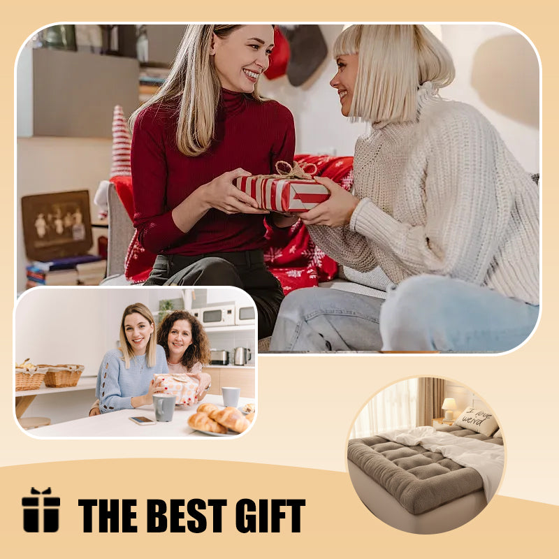 Arenzza thickened mattress pad with plush fabric, providing strong support and cozy comfort for a restful sleep.