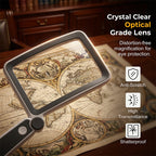 Arenzza folding handheld magnifying glass with built-in light, suitable for reading and detailed houseware and kitchen use.