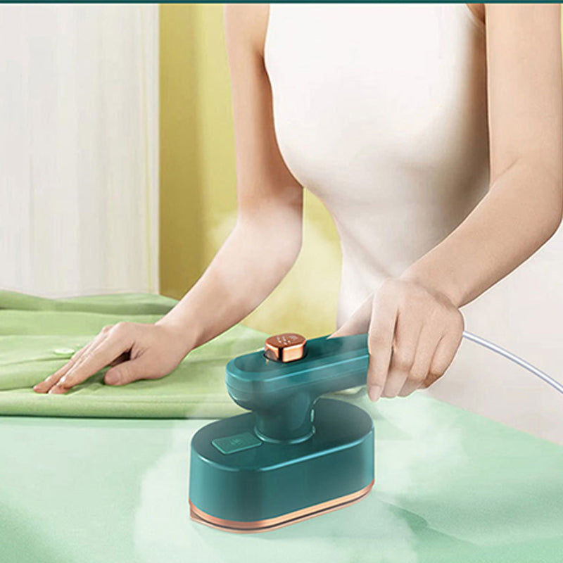 Aarenza portable mini steam iron for houseware and kitchen use, shown with ergonomic handle and compact design for easy ironing.