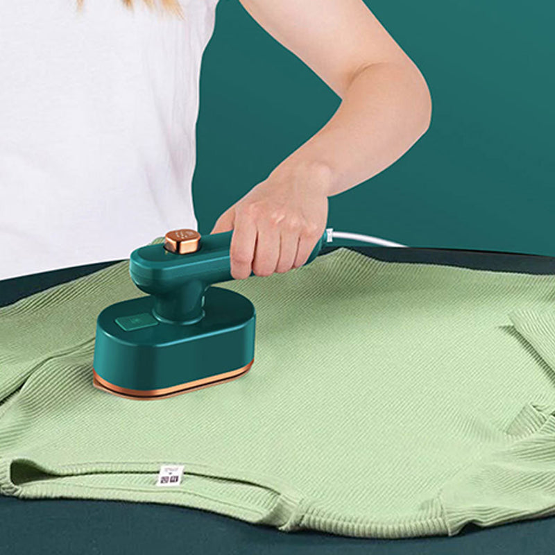 Arenzza portable mini steam iron for houseware and kitchen use, shown with a sleek design and compact size on a white background.