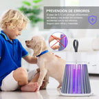 Arenzza portable indoor and outdoor insect killer trap for flies and mosquitoes, black, compact houseware appliance.