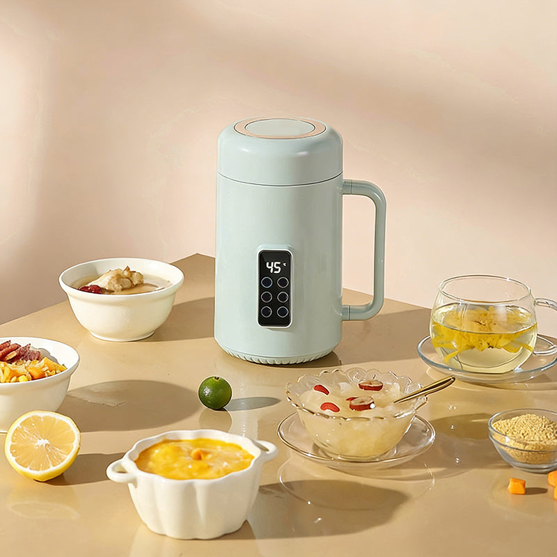 Aarenza multi-function portable electric kettle in black with digital display and ergonomic handle, designed for houseware and kitchen use.