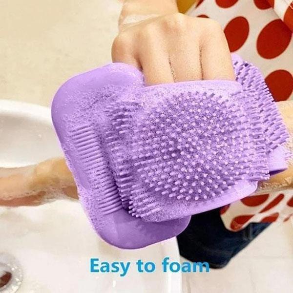 Arenzza HydratBath silicone body cleansing brush with textured surface for gentle exfoliation and thorough skin cleansing.