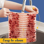 Arenzza microfiber cleaning rag for houseware and kitchen, showing a soft, absorbent cloth ideal for cleaning surfaces.