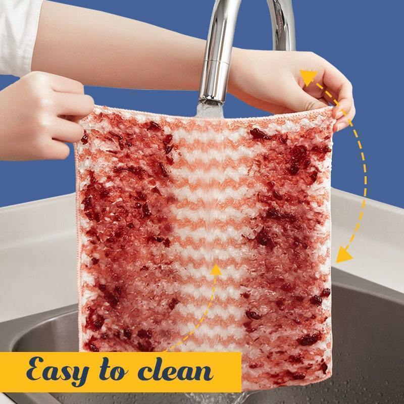 Arenzza microfiber cleaning rag for houseware and kitchen, showing a soft, absorbent cloth ideal for cleaning surfaces.