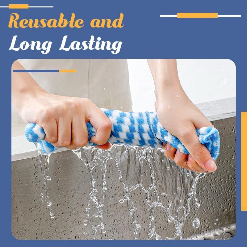 Arenzza microfiber cleaning rag for kitchen and houseware, soft and absorbent cloth for cleaning surfaces and appliances.