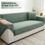 Arenzza Jacquard knitted stretch sofa cover in elegant design, perfect for protecting and decorating a living room sofa.