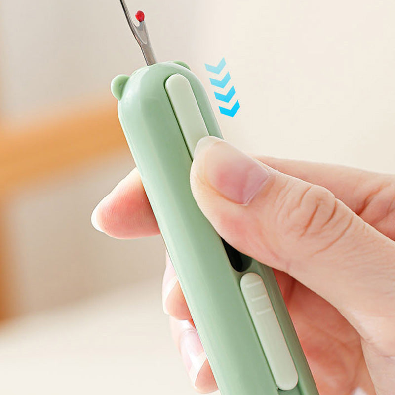 Arenzza 2-in-1 threading and seam-ripping tool for houseware and kitchen use, featuring a compact design with metal tips and ergonomic handle.