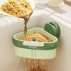Arenzza suction cup sink corner rack in a kitchen, showcasing its compact design and secure suction cups for organization.