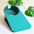 Arenzza clip-on desk cup holder attached to a desk edge, holding a coffee mug in a houseware and kitchen setting.