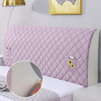Arenzza Bed Headboard Stretchy Padded Cover in gray fabric, designed for a comfortable and stylish bedroom decor.