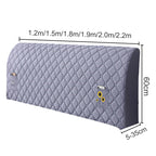Arenzza Bed Headboard Cover, stretchy padded fabric in neutral color, designed to protect and enhance bedroom headboards.