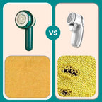 Arenzza rechargeable hairball trimmer, a handheld device for removing lint and fuzz from clothing and upholstery.