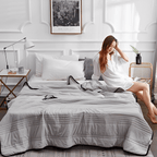 Arenzza Ice Cooling Calming Blanket for summer sleep, featuring breathable fabric and a soft, calming texture for restful nights.