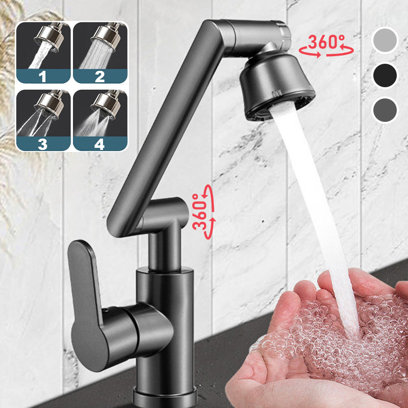 Arenzza hot and cold dual-purpose universal faucet for kitchen and houseware, shown in a modern kitchen setting.