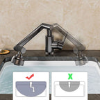 Aarenza hot and cold dual-purpose universal faucet for kitchen or bathroom, featuring sleek chrome finish and versatile design.