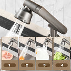 Arenzza hot and cold dual-purpose universal faucet for kitchen and houseware, featuring a sleek stainless steel design.