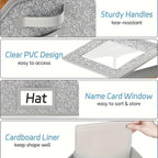 Arenzza stackable storage boxes for baseball caps, rectangular houseware containers with lids, organized on a shelf.