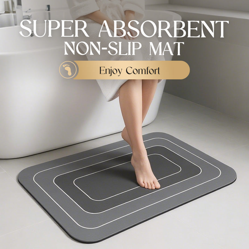 Arenzza non-slip, super absorbent kitchen floor rug with textured surface in a home setting, ideal for houseware and kitchen use.