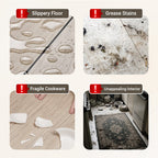 Aarenzza non-slip, super absorbent floor rug in a kitchen setting, showcasing its textured surface and vibrant design.