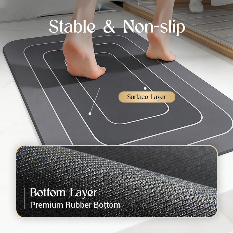 Arenzza non-slip, super absorbent kitchen floor rug with a textured surface, ideal for houseware and kitchen use.
