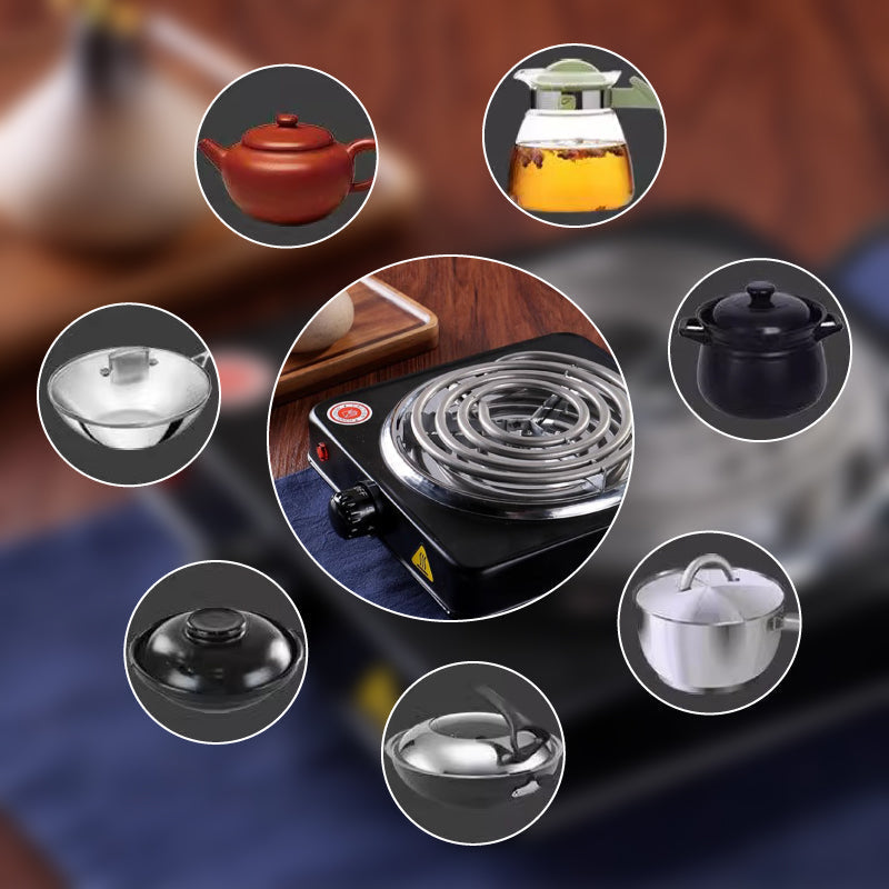 Arenzza multi-functional electric stove for home cooking, compact houseware kitchen appliance with control panel and heating element.