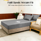 Arenzza 3-piece soft sheet set with fitted sheets and pillowcases in neutral colors, designed for easy and secure fit.