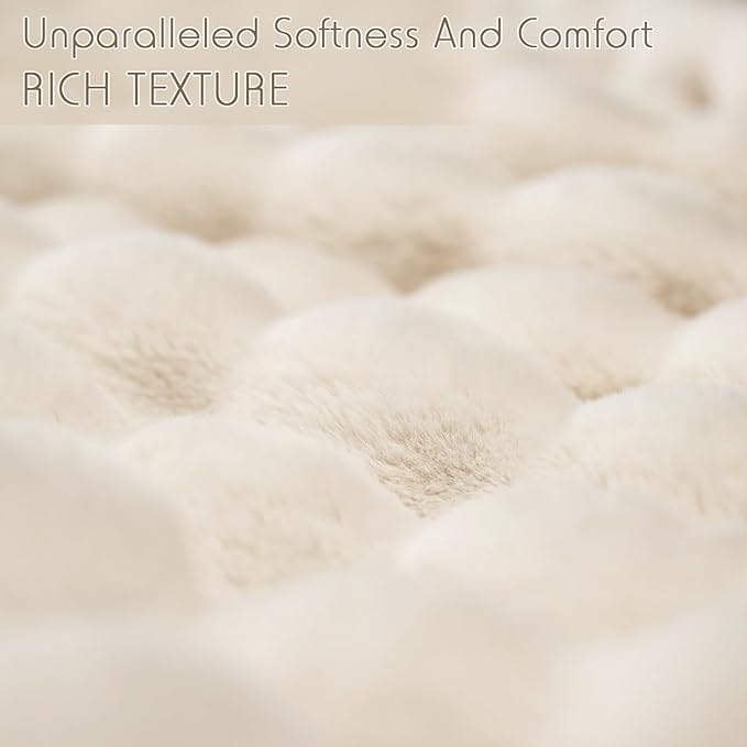 Arenzza thickened rabbit plush and milk velvet cover blanket in cozy, plush fabric, perfect for winter warmth and comfort.