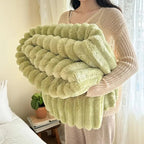 Arenzza thickened rabbit plush and milk velvet cover blanket with a cozy, festive design for houseware and kitchen use.