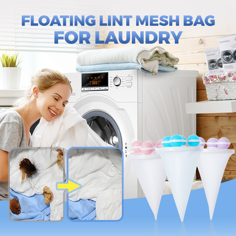 Arenzza floating lint mesh laundry bag for houseware and kitchen, designed to trap lint during washing.