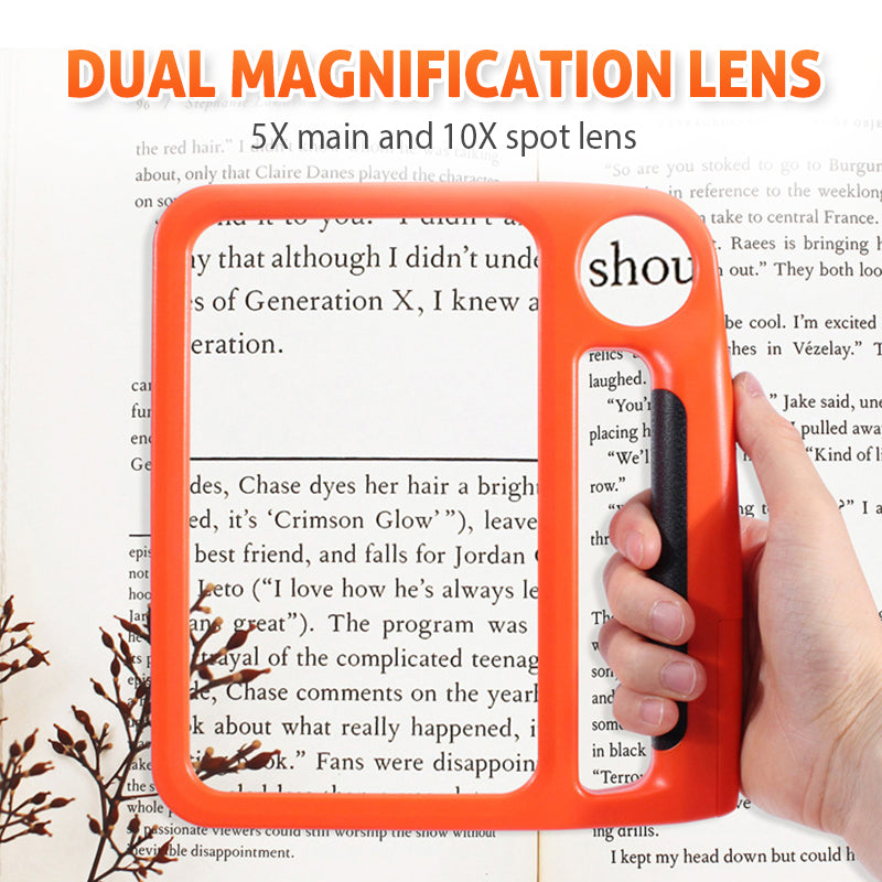 Arenzza rechargeable LED magnifying glass with 3 light modes, featuring a handle and magnifying lens for detailed viewing.