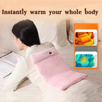 Arenzza graphene USB rechargeable hand warmer with digital display, showing dual-sided heating and compact design for winter warmth.