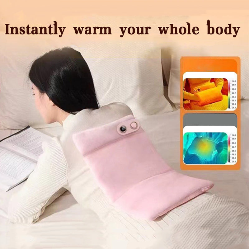 Arenzza graphene USB rechargeable hand warmer with digital display, showing dual-sided heating and compact design for winter warmth.