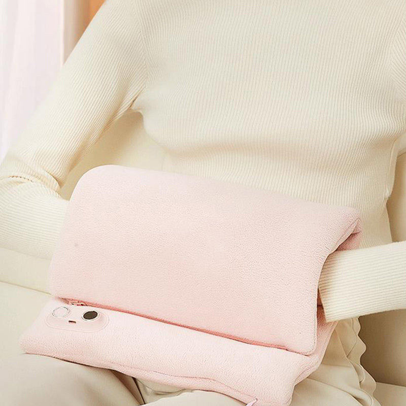 Arenzza Graphene USB rechargeable hand warmer with dual-sided heating, compact design, and visible heating elements for winter warmth.