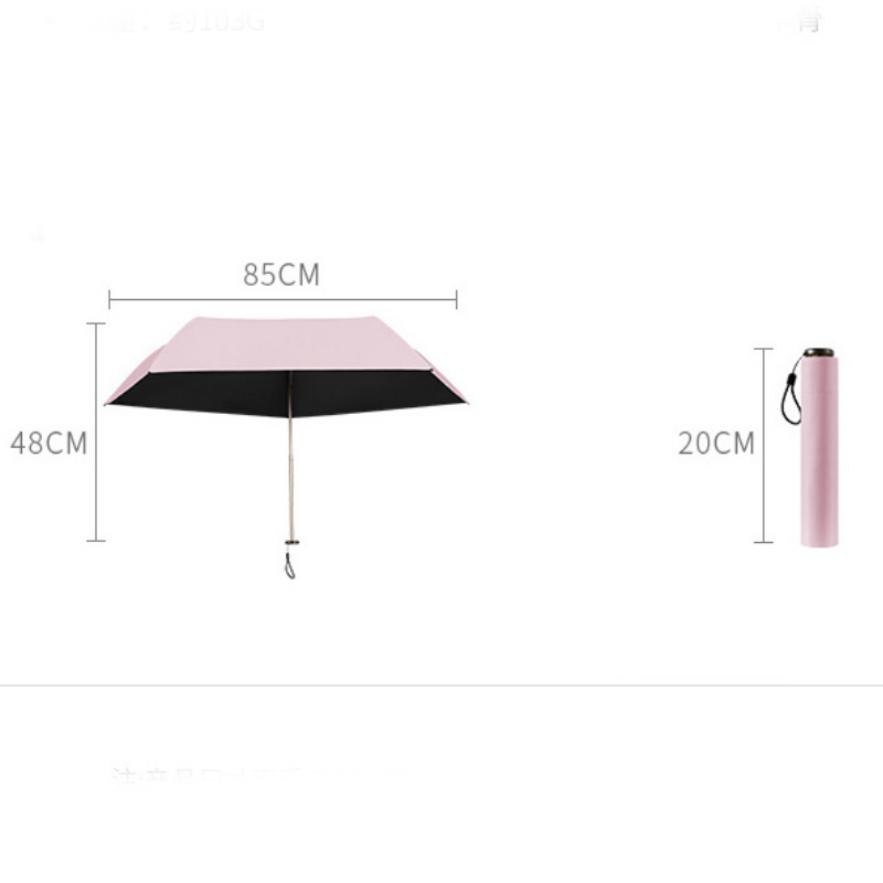 Arenzza ultra-lightweight compact all-weather umbrella open, showing its sleek black canopy and sturdy handle.