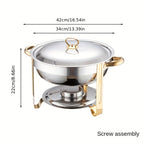 Aarenza stainless steel chafing dish buffet set for houseware and kitchen, featuring multiple food pans and a sturdy frame.