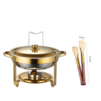 Aarenzza stainless steel chafing dish buffet set with lid, serving pans, and stand for keeping food warm at events or parties