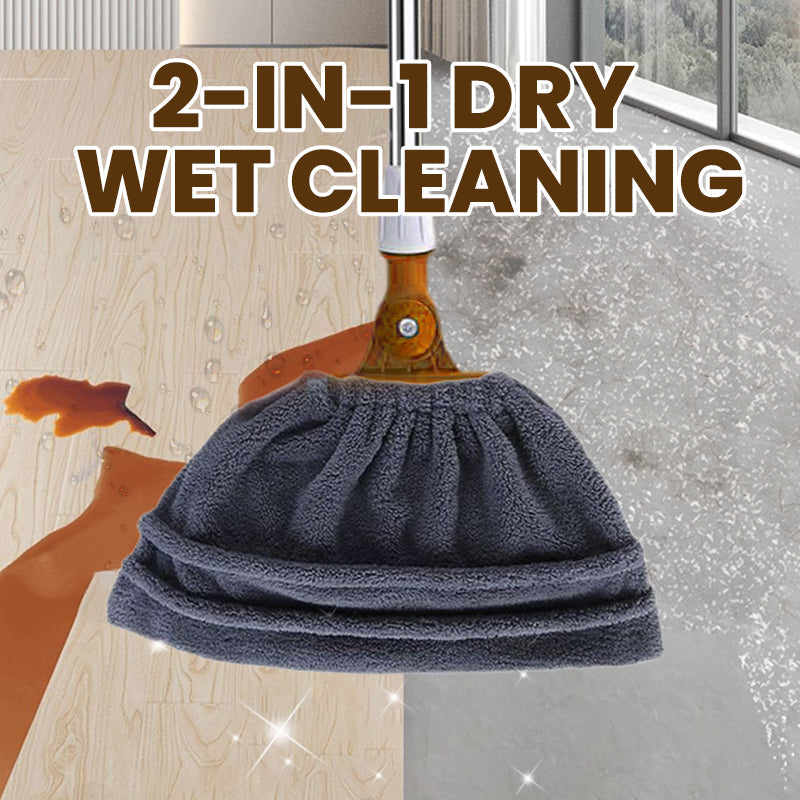 Arenzza reusable broom cleaning cloth cover for houseware and kitchen, shown on a broom in a clean kitchen setting.