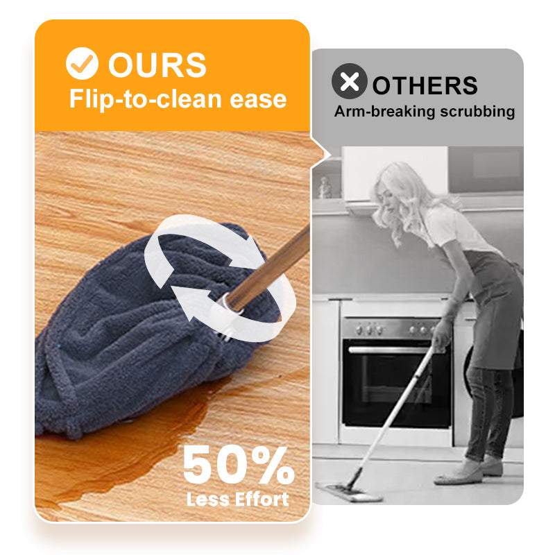 Arenzza reusable broom cleaning cloth cover for houseware and kitchen, shown in a close-up image.