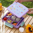 Aarenza cute cartoon lunch box featuring colorful houseware design, ideal for kids' meals and school lunches.