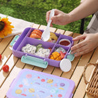 Colorful Arenzza cute cartoon lunch box with playful character design, ideal for kids' houseware and kitchen storage.