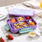 Aarenza cute cartoon lunch box with colorful houseware design, featuring playful character illustrations for kids' meal storage.