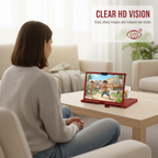 Arenzza HD mobile phone screen magnifier in clear plastic, designed to enlarge phone displays for hands-free viewing.