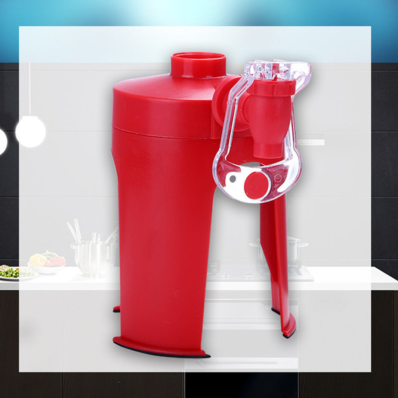 Arenzza handheld carbonated drinks machine in a kitchen setting, compact design for making fizzy beverages at home.